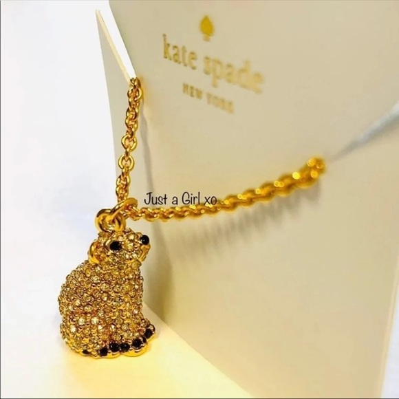 $78 Kate Spade Cold Comforts Polar Bear Necklace in gold - Picture 3 of 5